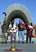 Native American completes 1,000-km peace walk to Hiroshima